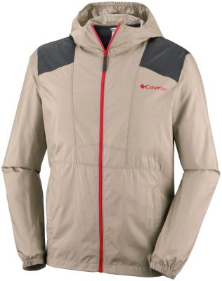 Men's Flashback Windbreaker Flashback&trade; Windbreaker | 023 | S, British Tan, Black, front