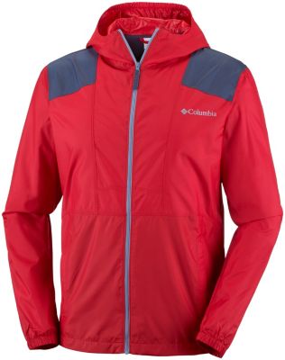 Men's Flashback Windbreaker Flashback&trade; Windbreaker | 023 | S, Mountain Red, Zinc, front