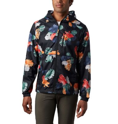 Giacca antivento Flash Forward&trade; da uomo Flash Forward&trade; Windbreaker Print | 327 | S, Black Tropical N Monsteras, front