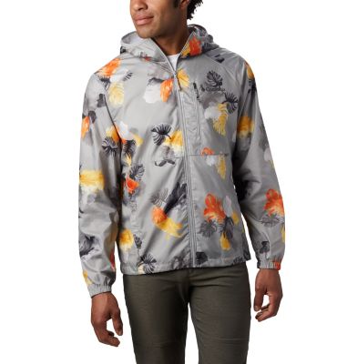 Giacca antivento Flash Forward&trade; da uomo Flash Forward&trade; Windbreaker Print | 327 | S, Columbia Grey Tropical N Monsteras, front