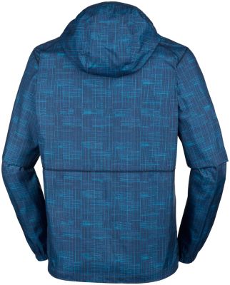 Men&rsquo;s Flash Forward&trade; Windbreaker Jacket Flash Forward&trade; Windbreaker Print | 452 | L, Collegiate Navy Ikat Print, back