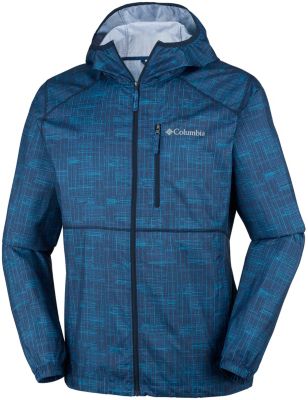 Men&rsquo;s Flash Forward&trade; Windbreaker Jacket Flash Forward&trade; Windbreaker Print | 452 | L, Collegiate Navy Ikat Print, front