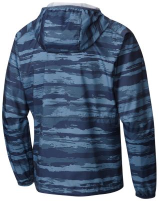 Men&rsquo;s Flash Forward&trade; Windbreaker Jacket Flash Forward&trade; Windbreaker Print | 452 | L, Zinc Stripe Print, back