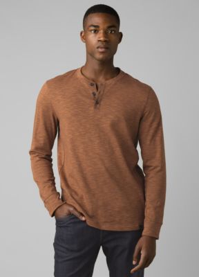 henley crew neck sweatshirt