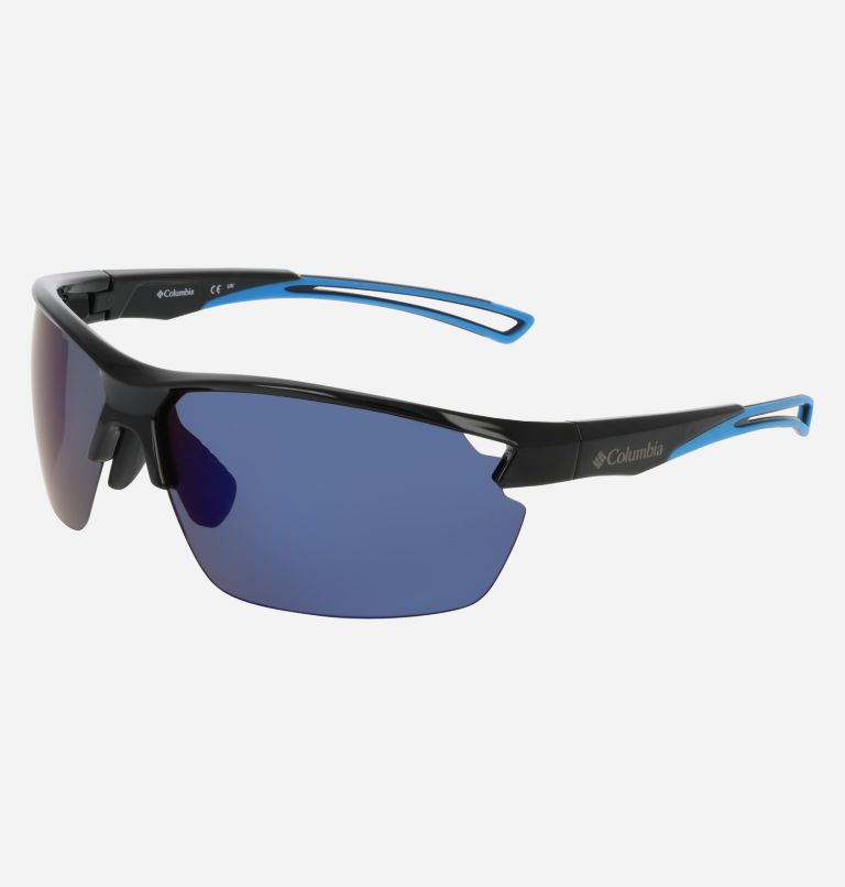 Barlow Basin Polarized Sunglasses, Color: Black/Grey w/ Blue Mirror, image 2