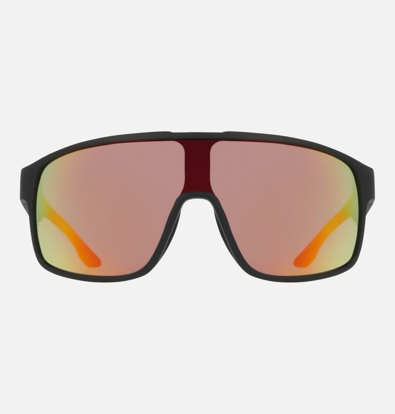 Shreddin' Polarized Sunglasses, Color: Matte Black/Red Mirror, image 1