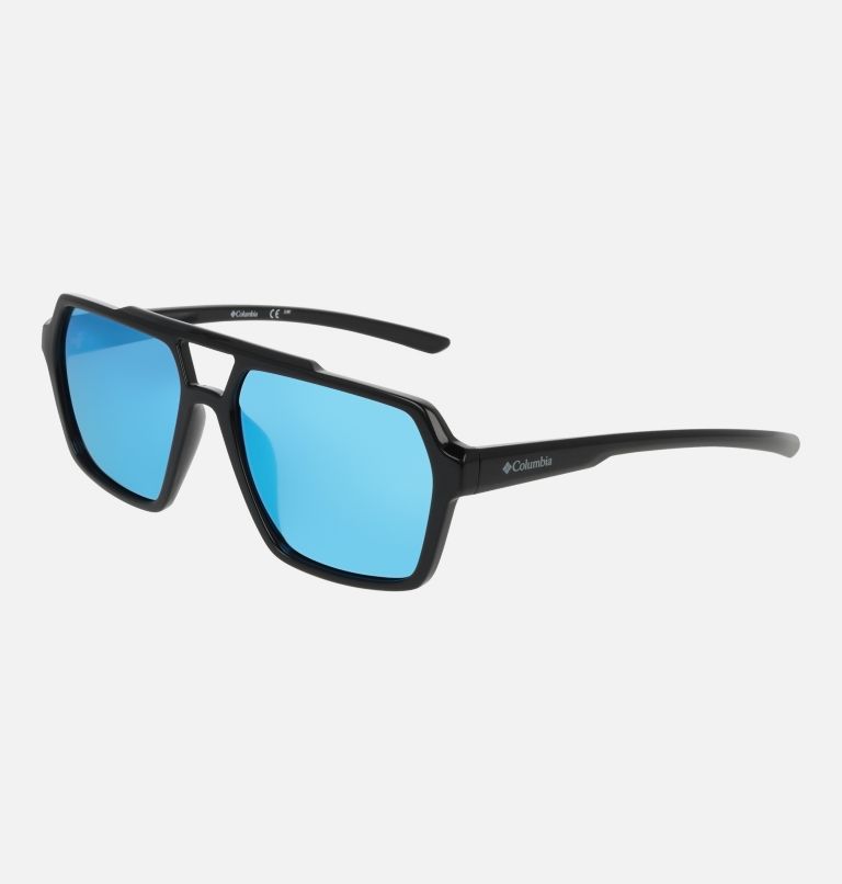 TITAN PASS SUNGLASSES | 004 | O/S, Color: Shiny Black Ice Blue, image 1