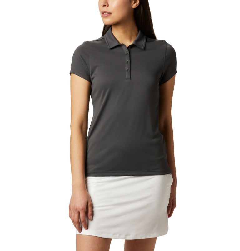 Women's Birdie Golf Polo, Color: Forged Iron
