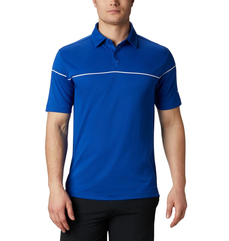 Men's Omni-Wick Breaker Golf Polo, Color: Azul