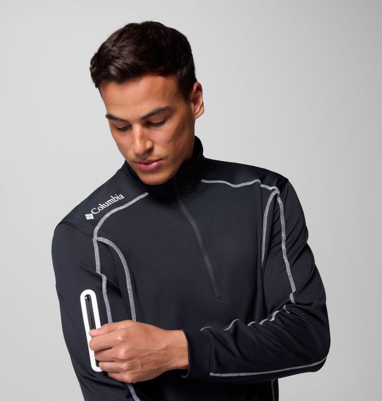 Men's Shotgun Quarter Zip Golf Pullover, Color: Black, image 5