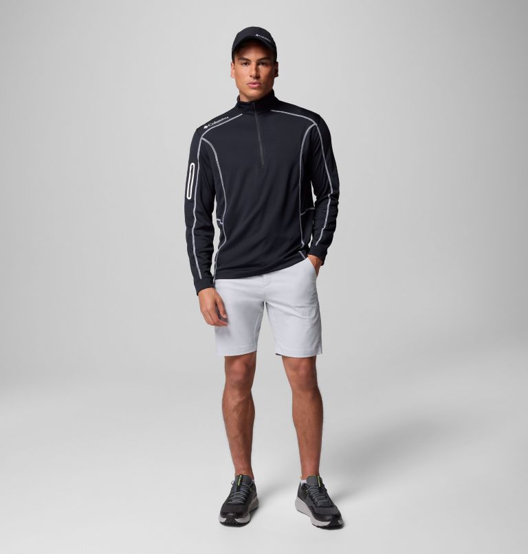 Men's Shotgun Quarter Zip Golf Pullover, Color: Black, image 2