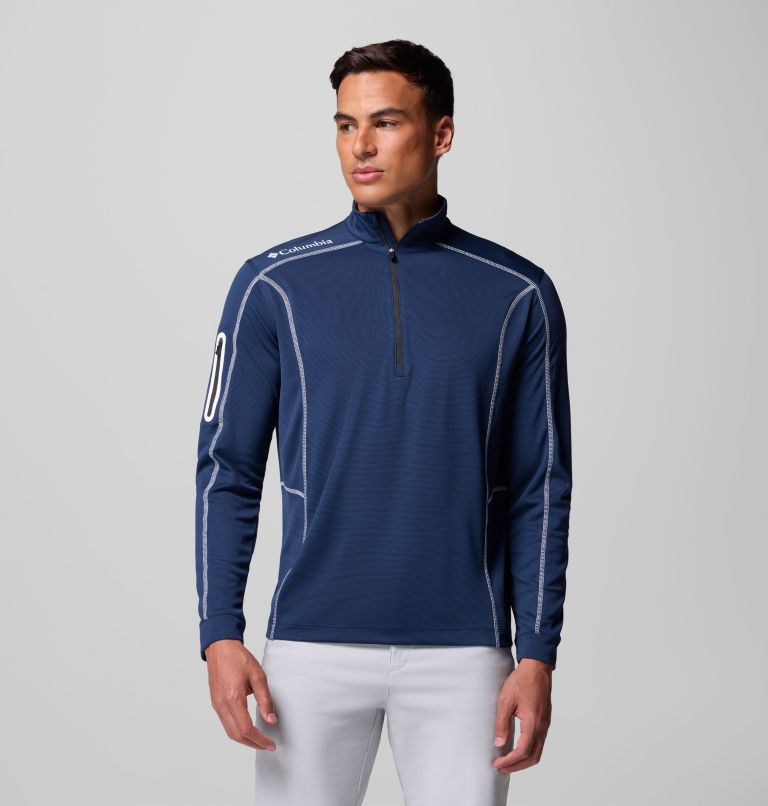 Men's Shotgun Quarter Zip Golf Pullover, Color: Collegiate Navy, image 6