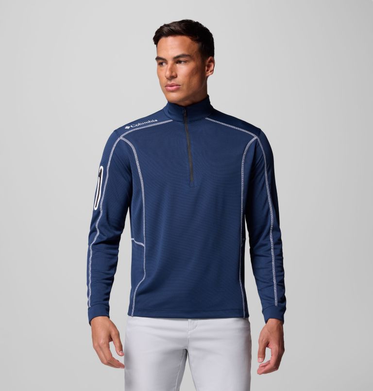 Men's Shotgun Quarter Zip Golf Pullover, Color: Collegiate Navy, image 1
