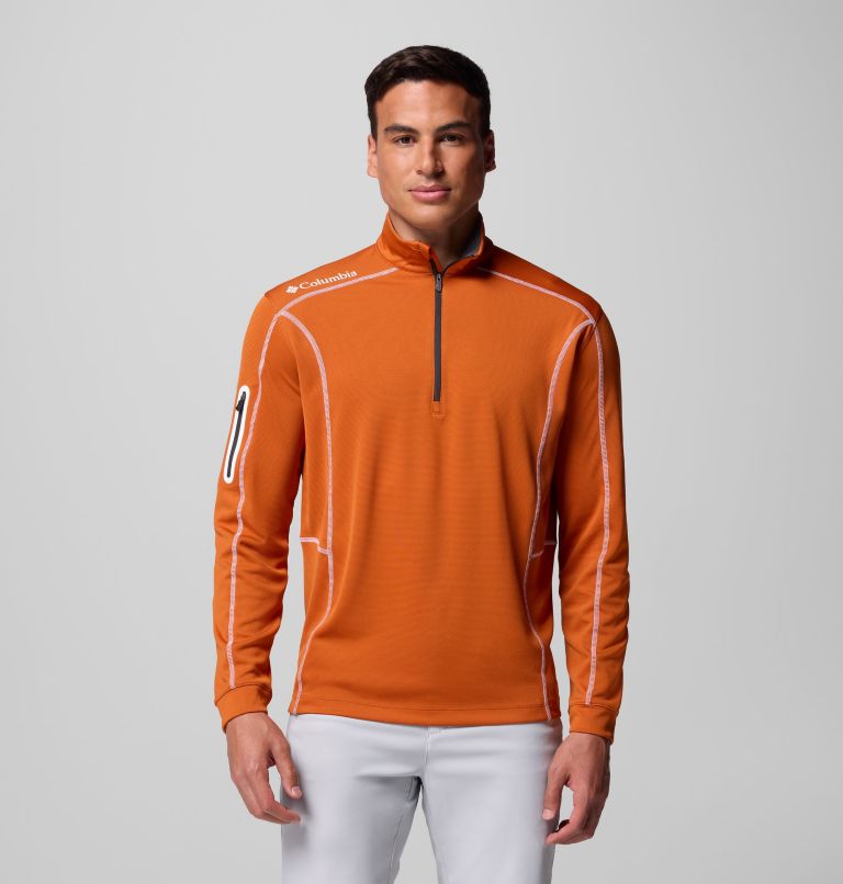 Men's Shotgun Quarter Zip Golf Pullover, Color: Cedar, image 6