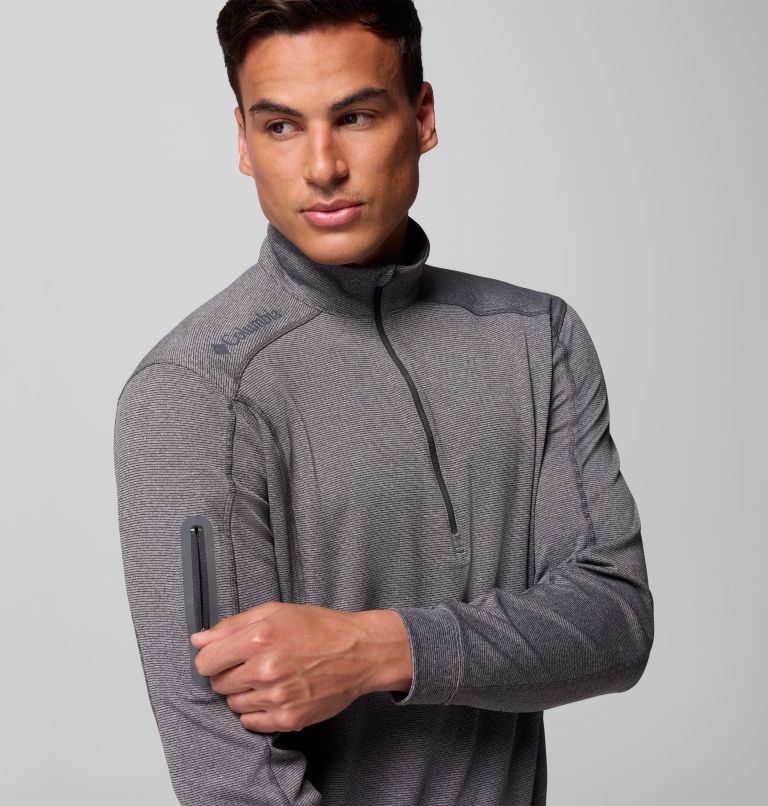 Men's Shotgun Quarter Zip Golf Pullover, Color: Heather Forged Iron, image 5