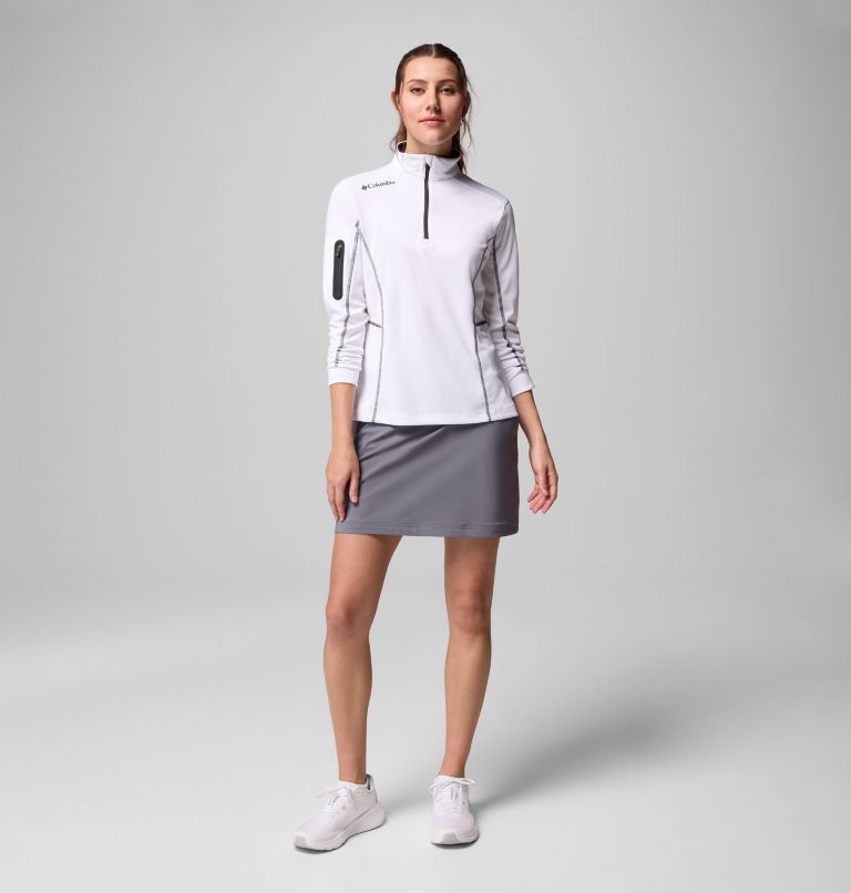 Women's Shotgun Quarter Zip Golf Pullover, Color: White, image 2