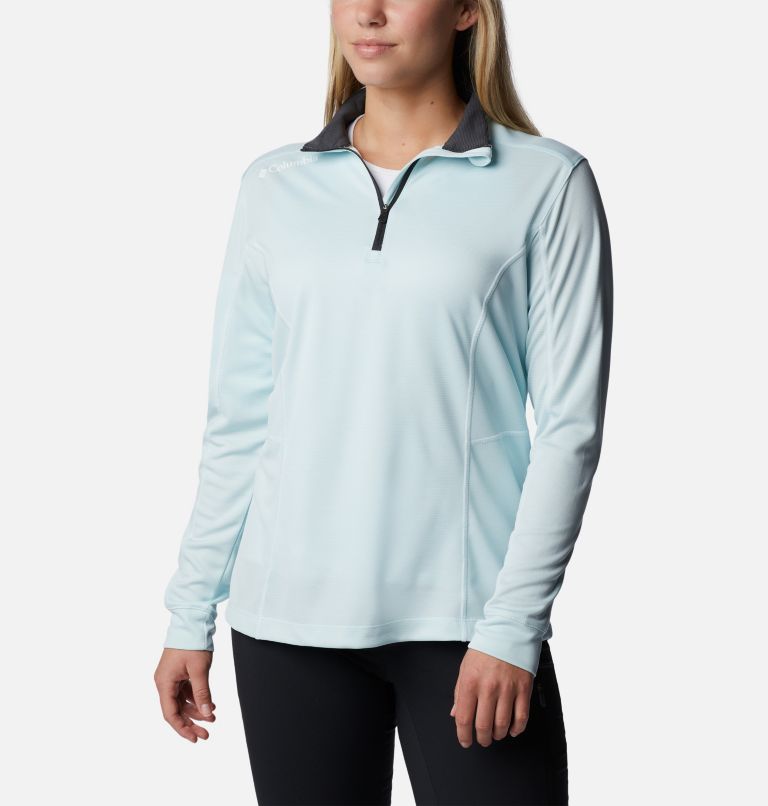 Women's Shotgun Quarter Zip Golf Pullover, Color: Icy Morn, image 6