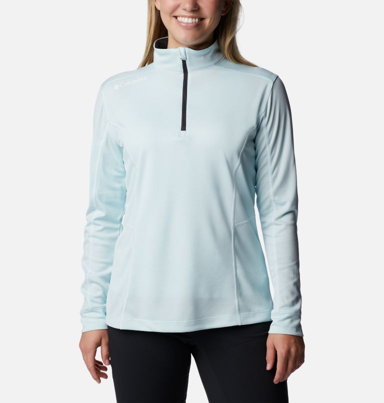 Women's Shotgun Quarter Zip Golf Pullover, Color: Icy Morn, image 1