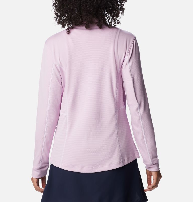 Women's Shotgun Quarter Zip Golf Pullover, Color: Blossom Pink, image 2