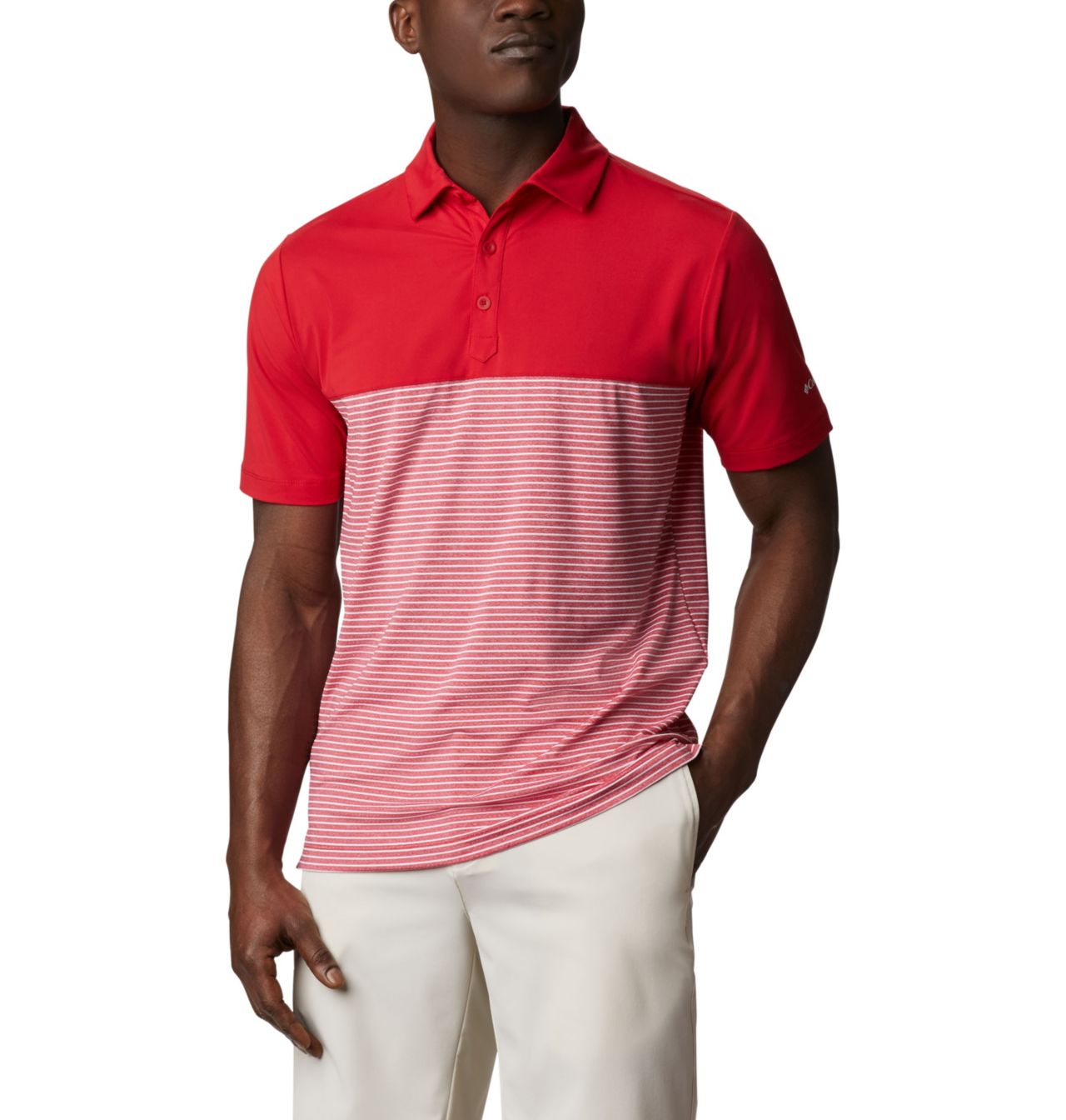 Men's Stacked Golf Polo 1