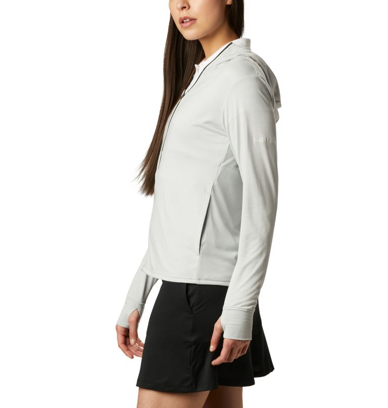 Thumbnail: Women's Omni-Wick Sky Full Zip Long Sleeve Shirt, Color: Cool Grey, image 3