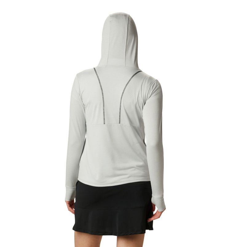 Thumbnail: Women's Omni-Wick Sky Full Zip Long Sleeve Shirt, Color: Cool Grey, image 2