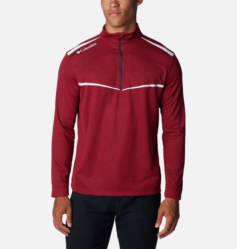 Men's Scorecard Golf 1/4 Zip | 607 | S, Color: Beet, image 1