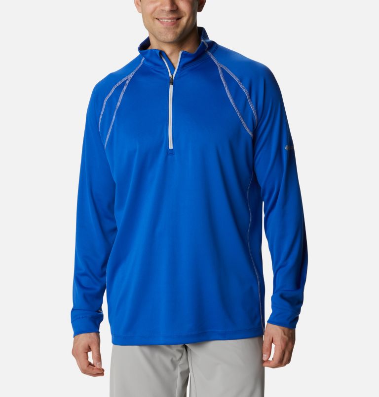 Men's Omni-Heat Range Session Pullover, Color: Azul, image 1