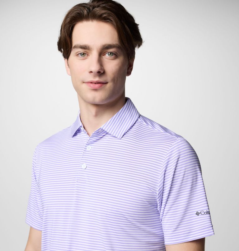 Men's Club Invite Golf Polo, Color: Frosted Purple, image 5
