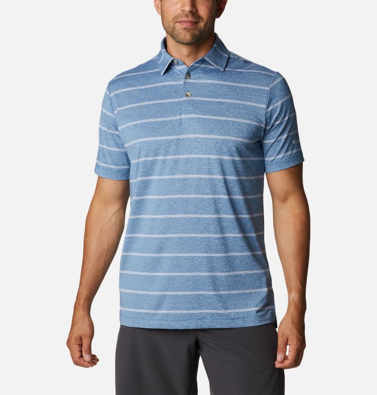 Thumbnail: Men's Omni-Wick Pitch Mark Polo, Color: Mineral Blue, image 1