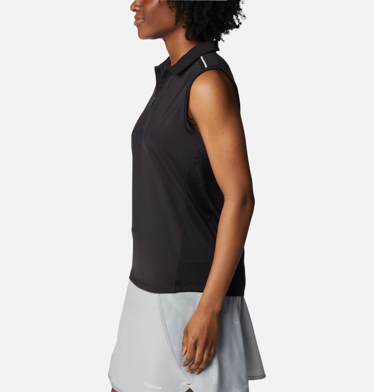 Women's Whistlewind Sleeveless Golf Tank, Color: Black, image 3