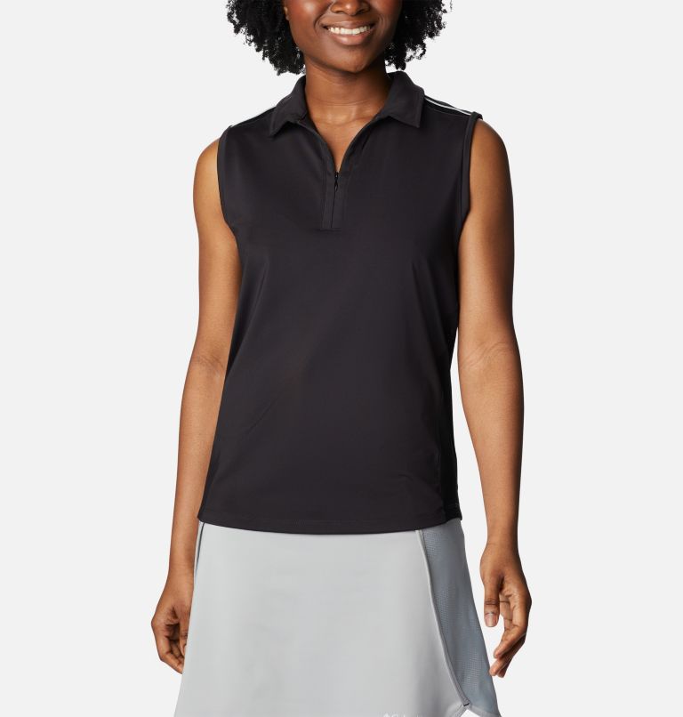 Women's Whistlewind Sleeveless Golf Tank, Color: Black, image 1