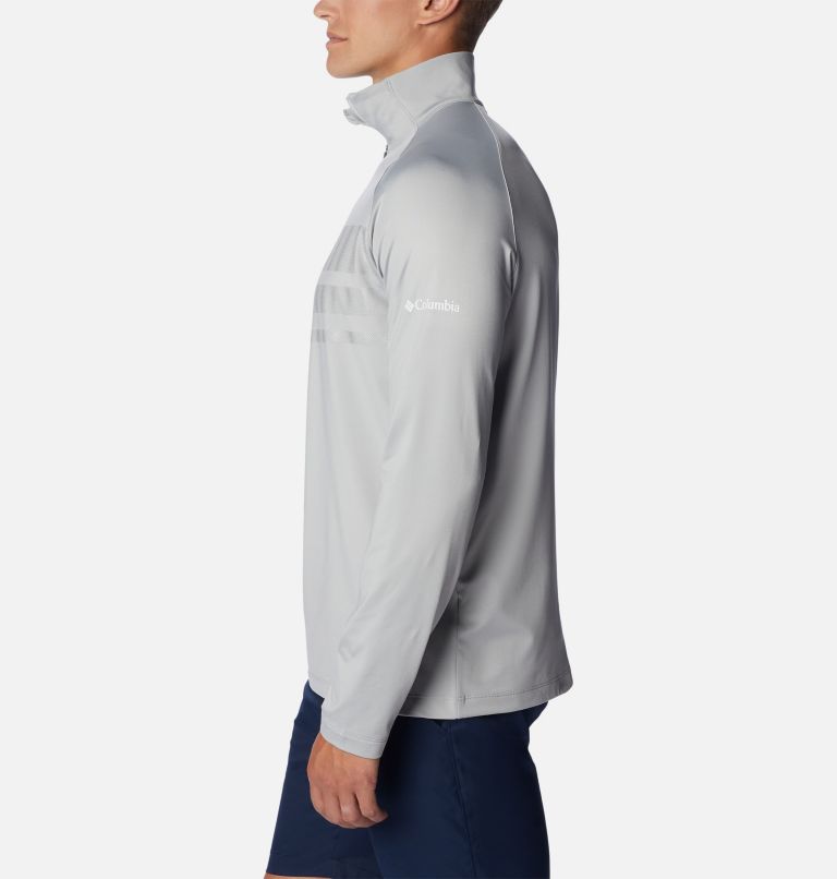 Men's Omni-Wick Picker Half Zip Pullover, Color: Cool Grey, image 3