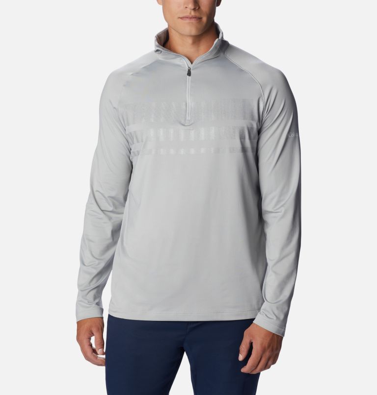 Men's Omni-Wick Picker Half Zip Pullover, Color: Cool Grey, image 1