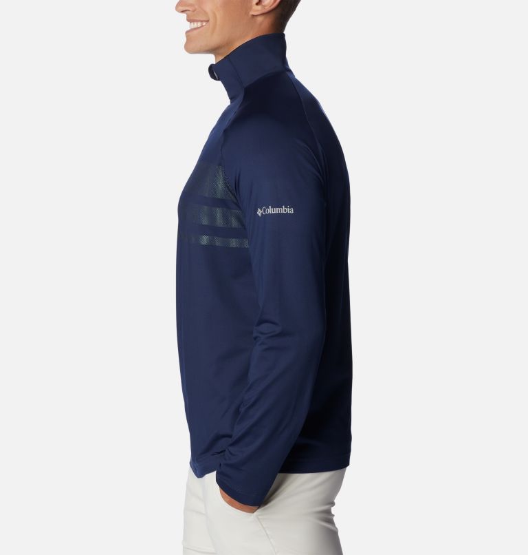 Thumbnail: Men's Omni-Wick Picker Half Zip Pullover, Color: Navy, image 3