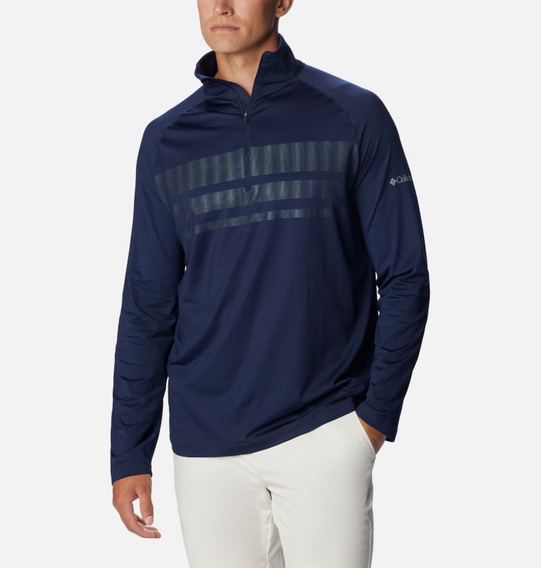 Men's Omni-Wick Picker Half Zip Pullover, Color: Navy, image 5