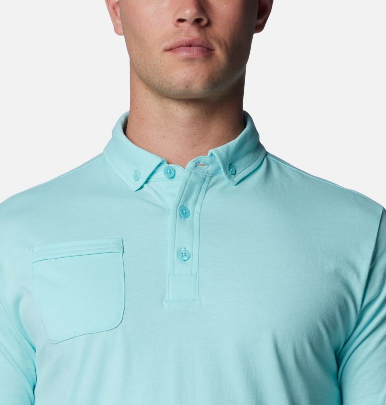 Men's Walton Point Golf Polo, Color: Gulf Stream, image 4