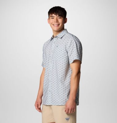 Men's PFG Super Slack Tide Short Sleeve Shirt - Philadelphia Eagles, Color: FPE - Cool Grey, image 3