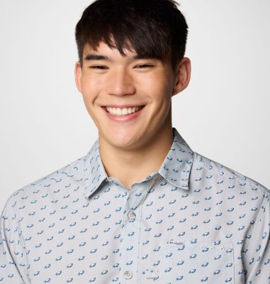 Men's PFG Super Slack Tide Short Sleeve Shirt - Philadelphia Eagles, Color: FPE - Cool Grey, image 4