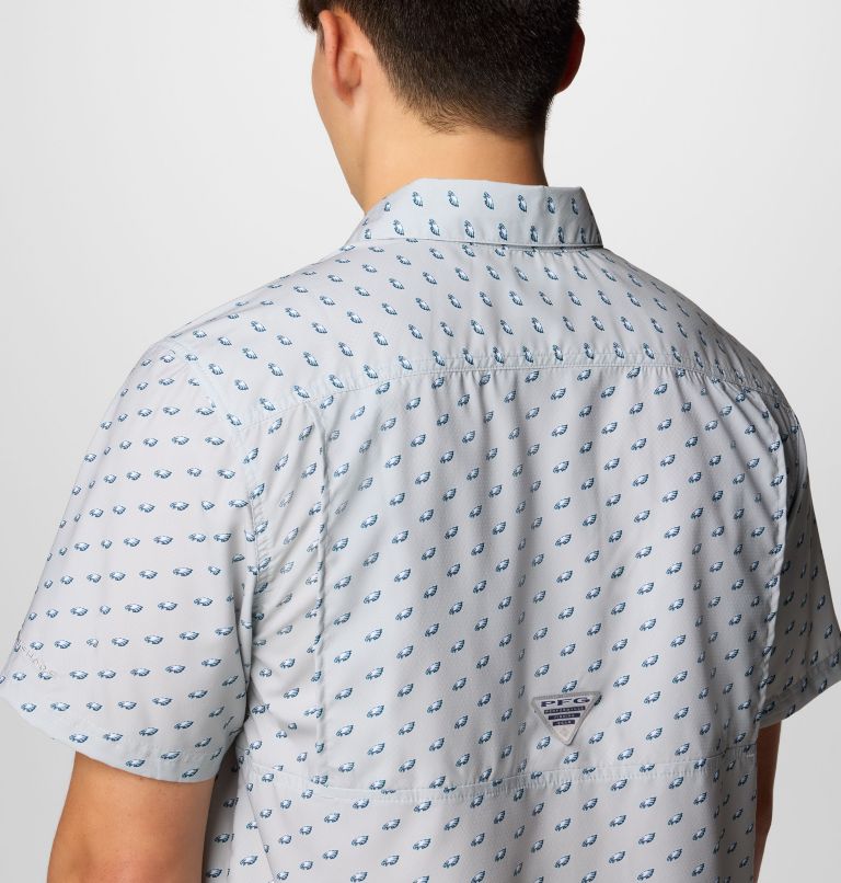 Men's PFG Super Slack Tide Short Sleeve Shirt - Philadelphia Eagles, Color: FPE - Cool Grey, image 5