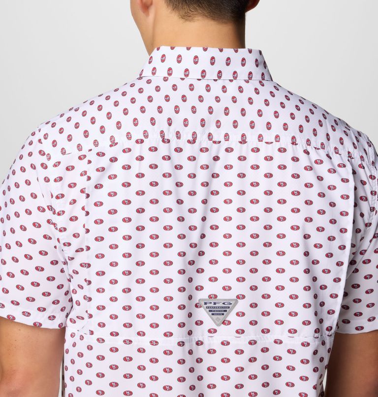 Men's PFG Super Slack Tide Short Sleeve Shirt - San Francisco 49ers, Color: FSN - White Logo, image 5