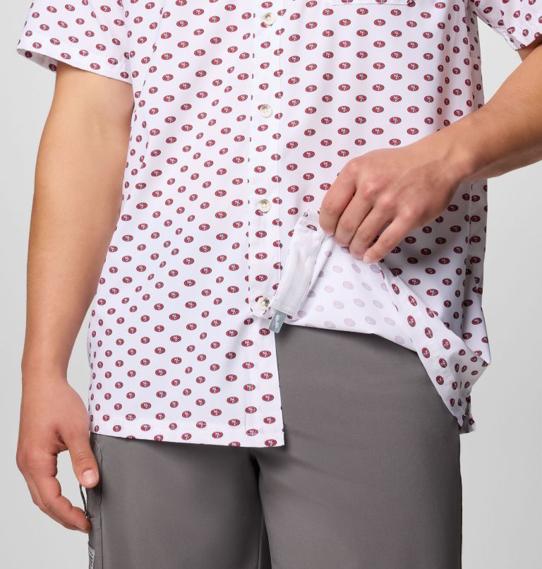 Men's PFG Super Slack Tide Short Sleeve Shirt - San Francisco 49ers, Color: FSN - White Logo, image 6