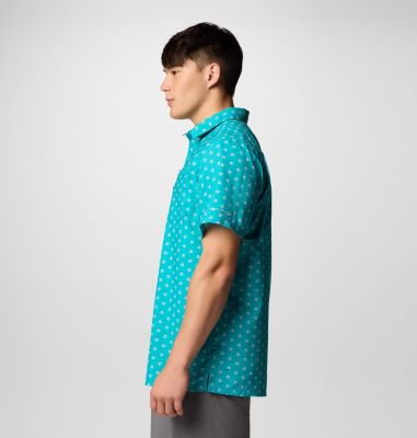 Men's PFG Super Slack Tide Short Sleeve Shirt - Miami Dolphins, Color: FMD - Miami Aqua, image 3