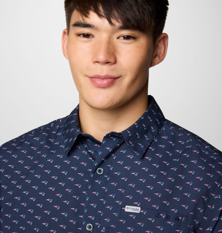 Men's PFG Super Slack Tide Short Sleeve Shirt | 468 | XL, Color: FNP - Collegiate Navy, image 4