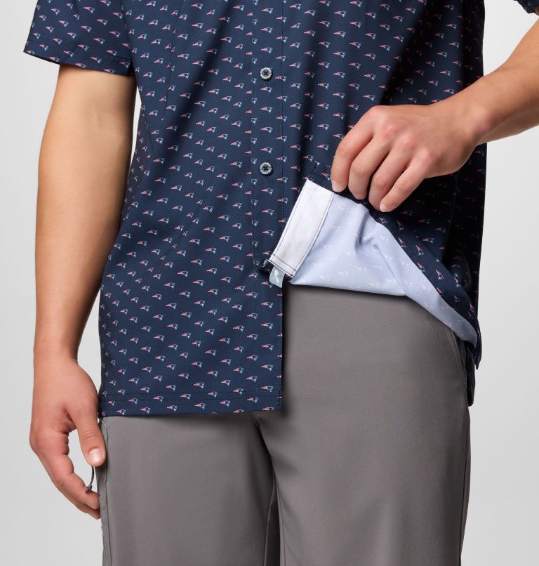 Men's PFG Super Slack Tide Short Sleeve Shirt | 468 | XL, Color: FNP - Collegiate Navy, image 5