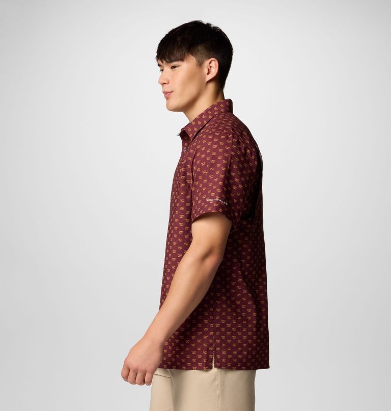Men's PFG Super Slack Tide Short Sleeve Shirt - Washington Commanders, Color: FWC - Deep Maroon Logo, image 3