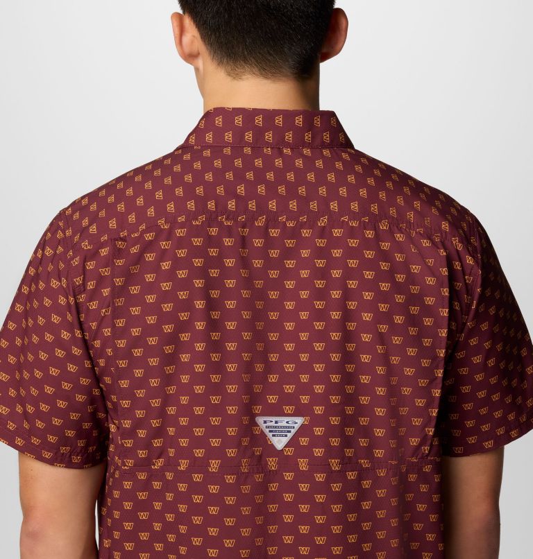 Men's PFG Super Slack Tide Short Sleeve Shirt - Washington Commanders, Color: FWC - Deep Maroon Logo, image 5
