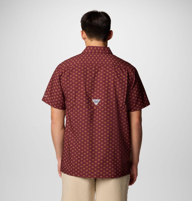 Men's PFG Super Slack Tide Short Sleeve Shirt - Washington Commanders, Color: FWC - Deep Maroon Logo, image 2