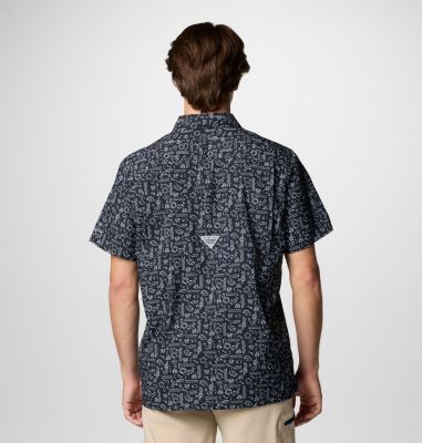 Men's PFG Super Slack Tide Short Sleeve Shirt - Atlanta Falcons, Color: FAF - Black, image 3