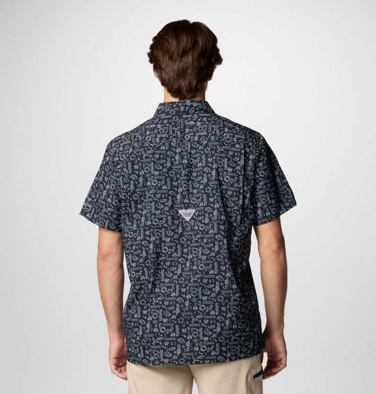 Men's PFG Super Slack Tide Short Sleeve Shirt - Atlanta Falcons, Color: FAF - Black, image 3